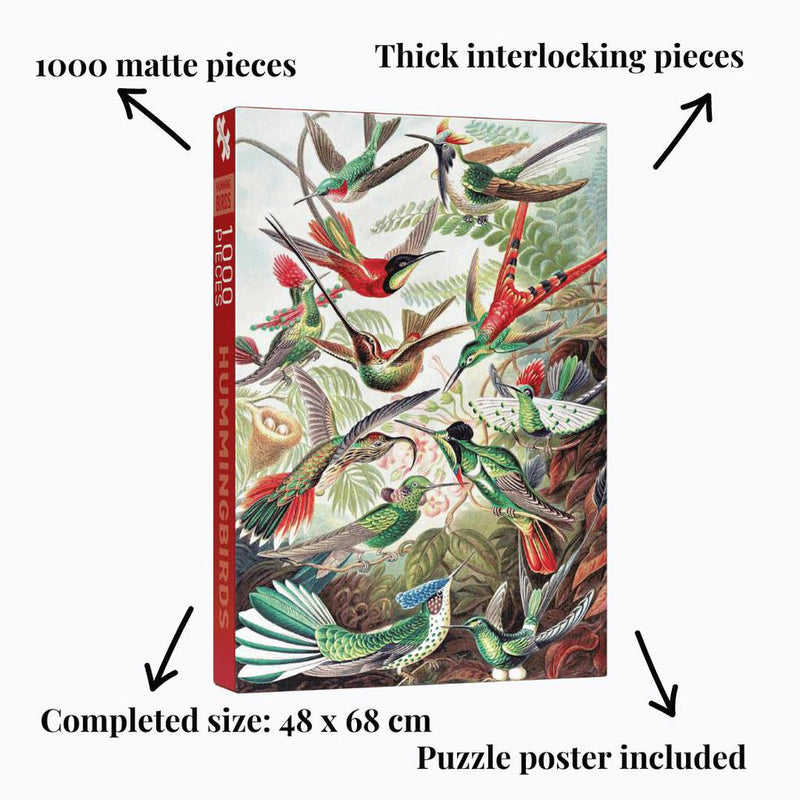 Hummingbirds 1000 piece Vintage jigsaw puzzle-Puslespill-Penny Puzzle-Kvalitetstid AS