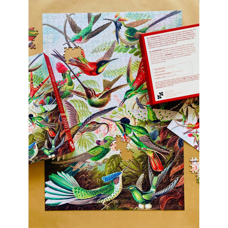 Hummingbirds 1000 piece Vintage jigsaw puzzle-Puslespill-Penny Puzzle-Kvalitetstid AS