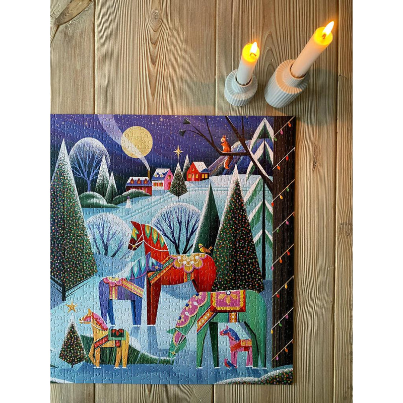 A DALA WINTER 1000 piece jigsaw puzzle-Puslespill-Penny Puzzle-Kvalitetstid AS