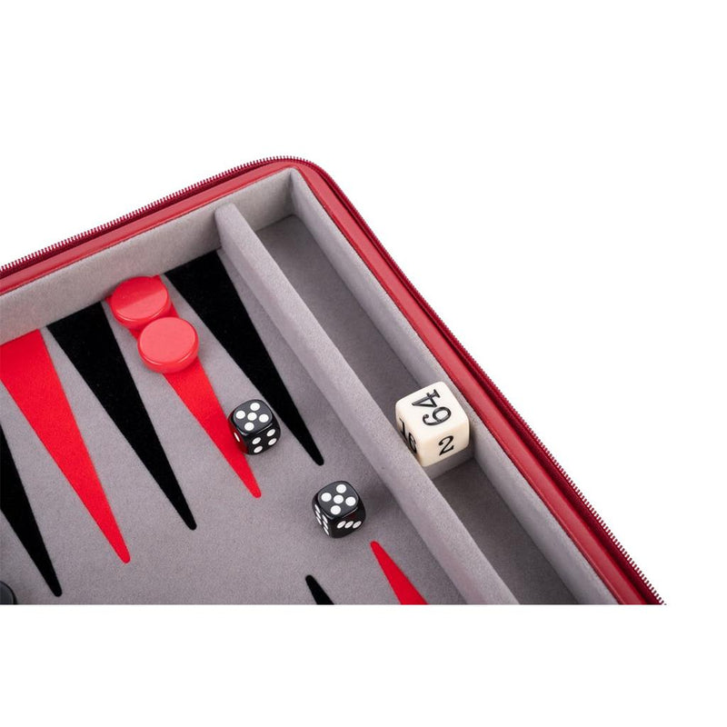 Backgammon | Reisevariant | Rød, Grå og Sort-Backgammon-Engelhart-Kvalitetstid AS