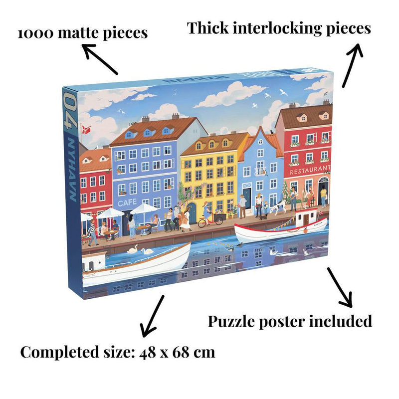 Nyhavn 1000 piece jigsaw puzzle from Penny Puzzle-Puslespill-Penny Puzzle-Kvalitetstid AS