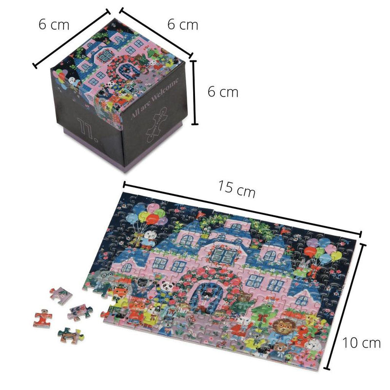 All Are Welcome 150 pcs cute minipuzzle from Penny Puzzle-Puslespill-Penny Puzzle-Kvalitetstid AS