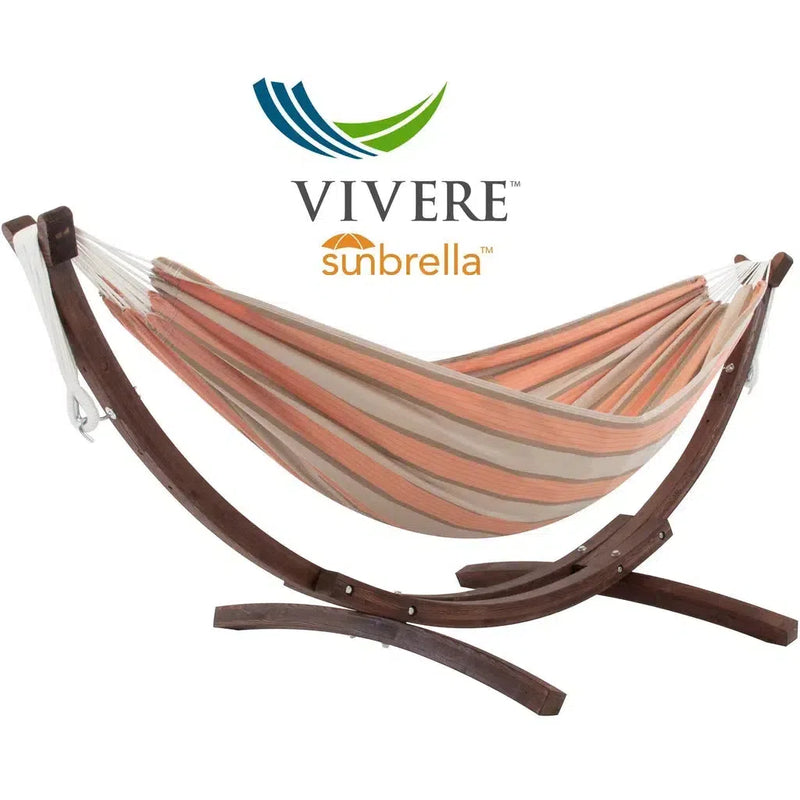 Hengekøye | Sunbrella® | Komplett med stativ i tre-Hengekøyer-Vivere-Cameo-Kvalitetstid AS