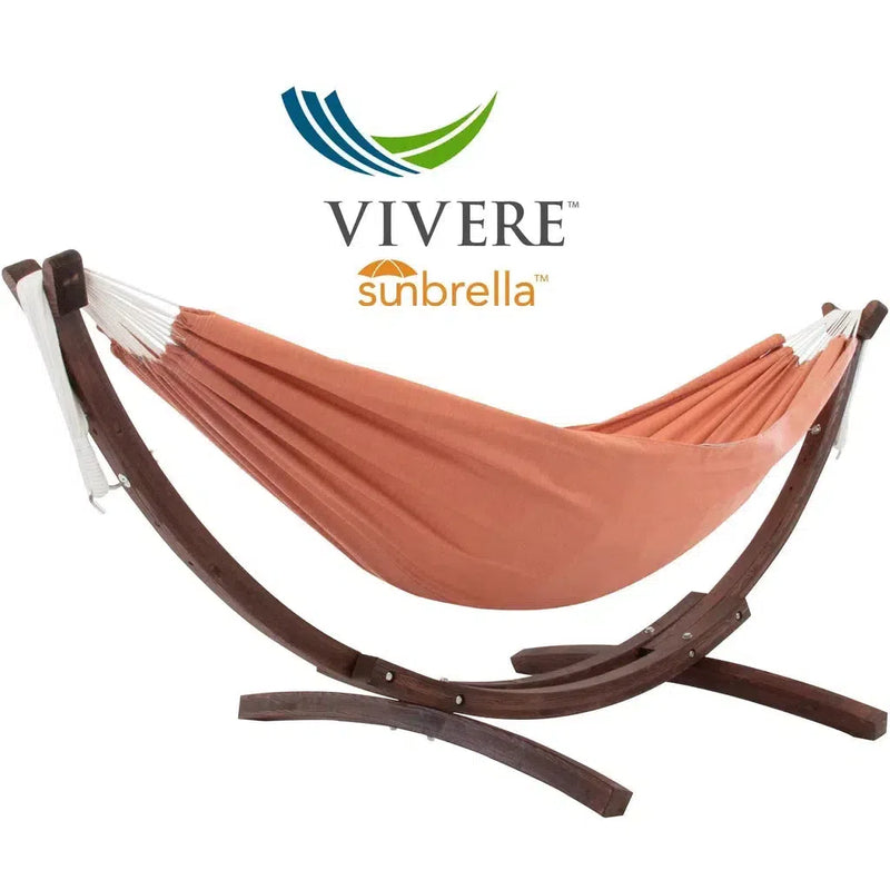 Hengekøye | Sunbrella® | Komplett med stativ i tre-Hengekøyer-Vivere-Coral-Kvalitetstid AS