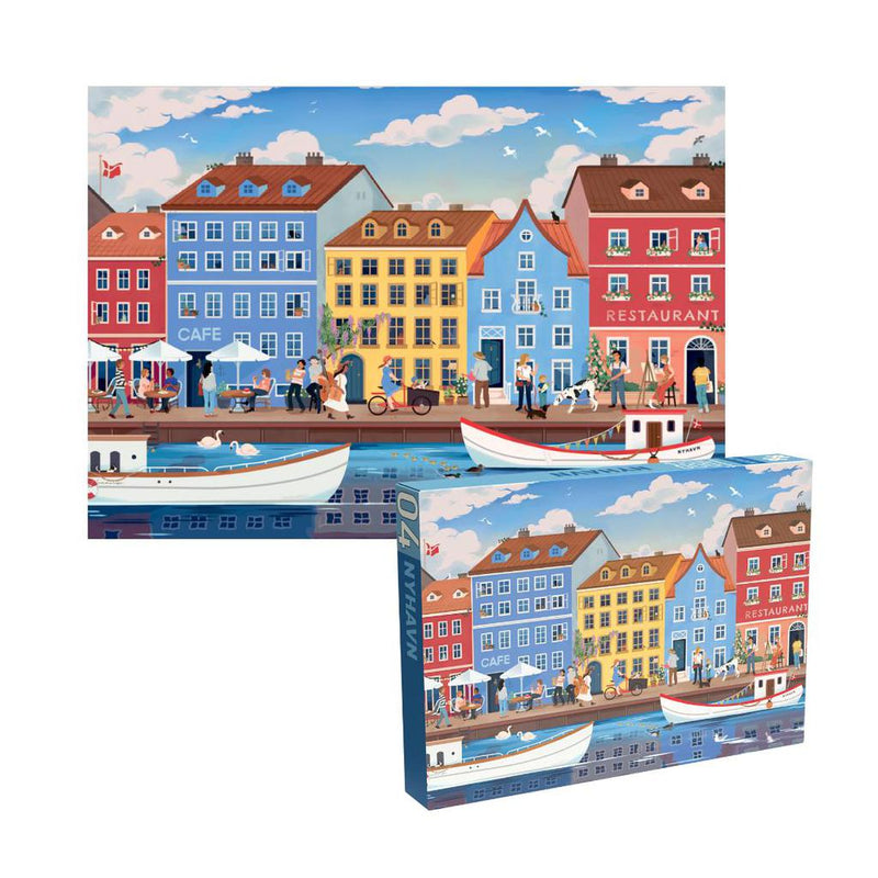 Nyhavn 1000 piece jigsaw puzzle from Penny Puzzle-Puslespill-Penny Puzzle-Kvalitetstid AS