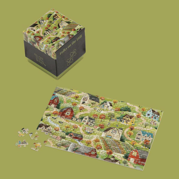 Folks on the Hill 150 pcs cute minipuzzle from Penny Puzzle-Puslespill-Penny Puzzle-Kvalitetstid AS