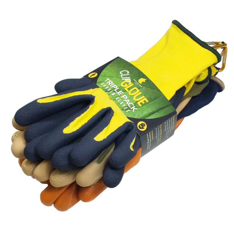 Clip Glove | Hagehansker - GARDENERS TRIPLE PACK - MEN'S - Medium duty-Hage-Treadstone Garden-M-herre-Kvalitetstid AS